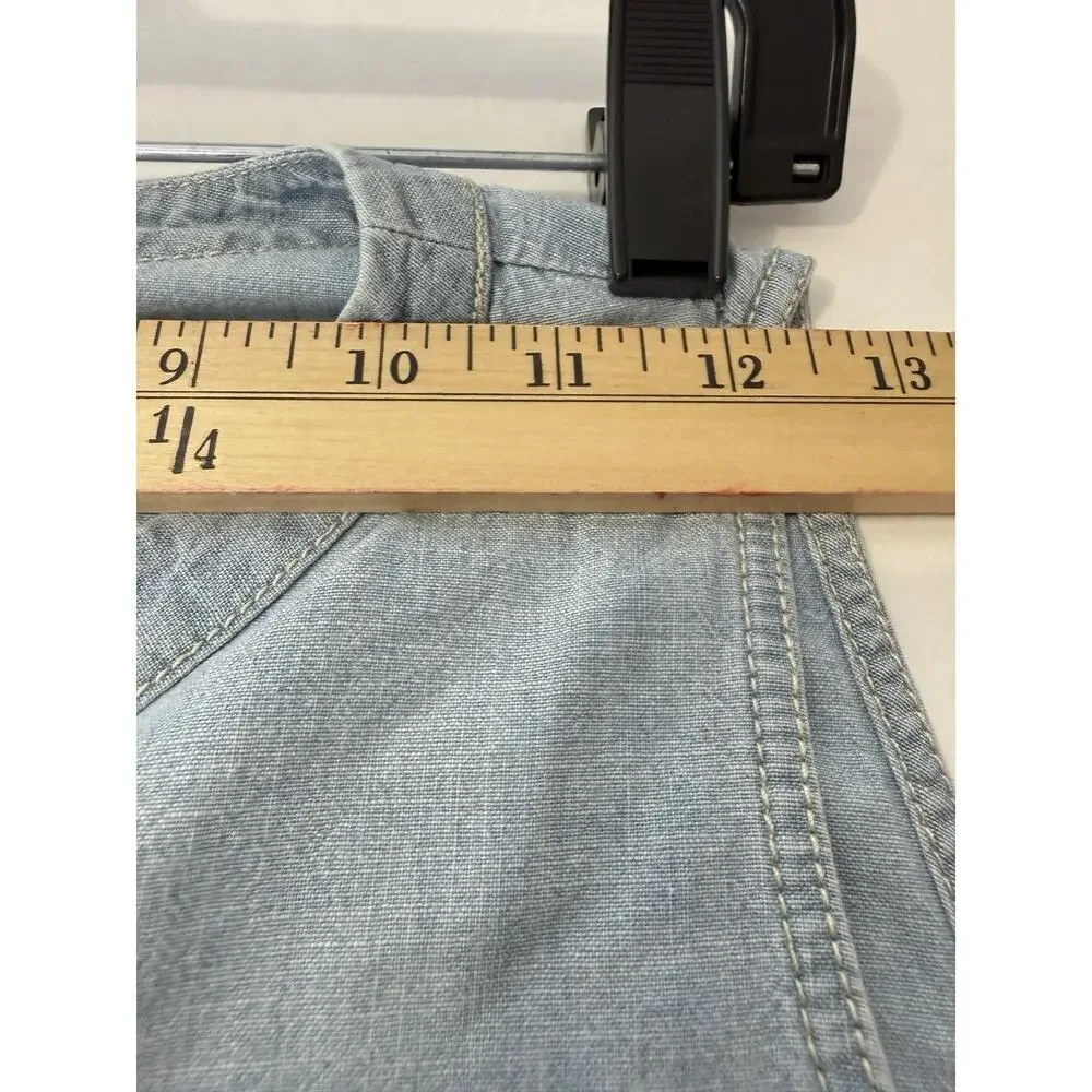 Madewell Women’s Chambray Lace-Up Shift Dress Blue XXS - Picture 8 of 9